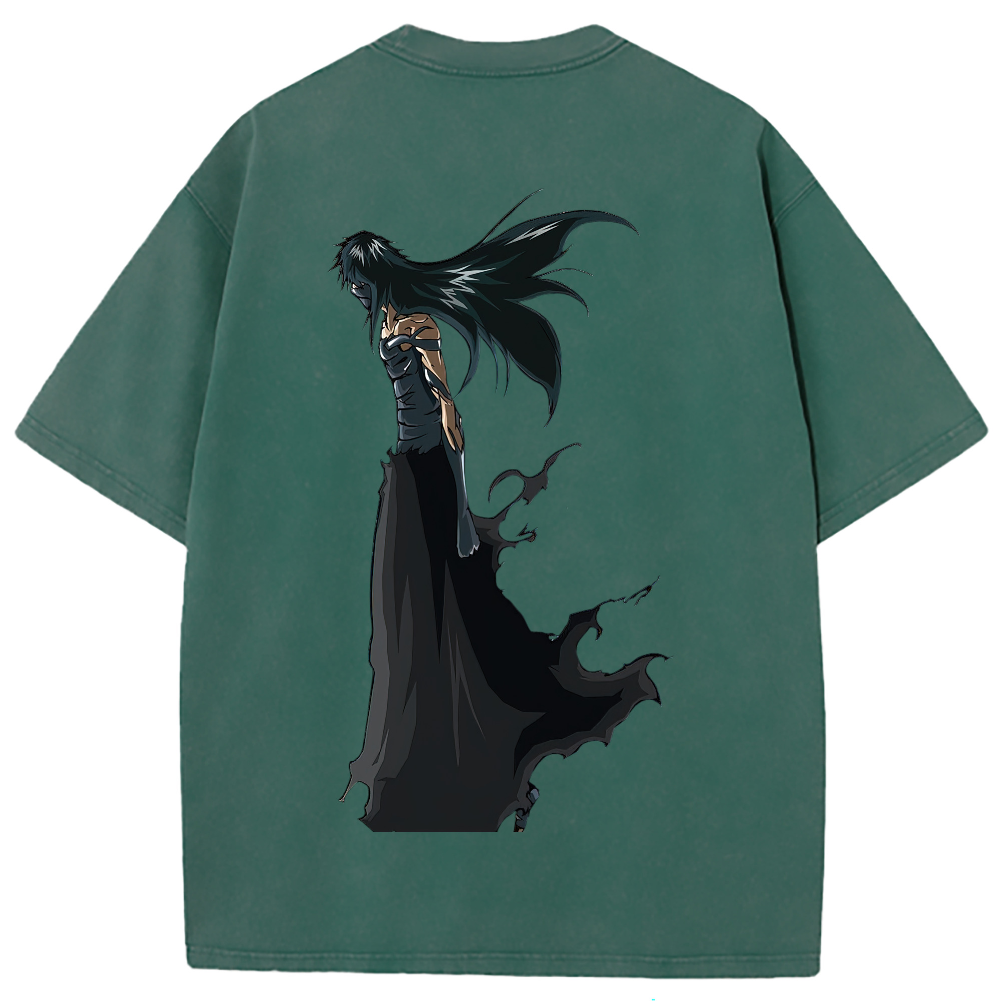 （画像用） ブリーチ 黒崎一護（くろさき いちご）BLEACH Kurosaki Ichigo 綿100% ヴィンテージ風 半袖Tシャツ（背面プリント）
